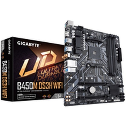 Motherboard Gigabyte B450M DS3H WIFI AM4 MATX AMD B450 AMD AMD AM4, Gigabyte, Computing, Components, motherboard-gigabyte-b450m-ds3h-wifi-am4-matx-amd-b450-amd-amd-am4, Brand_Gigabyte, category-reference-2609, category-reference-2803, category-reference-2804, category-reference-t-19685, category-reference-t-19912, category-reference-t-21360, category-reference-t-25660, computers / components, Condition_NEW, Price_100 - 200, Teleworking, RiotNook