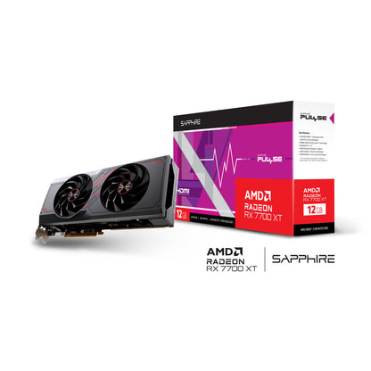 Graphics card Sapphire AMD RADEON RX 7700 XT 12 GB GDDR6, Sapphire, Computing, Components, graphics-card-sapphire-amd-radeon-rx-7700-xt-12-gb-ram-12-gb-gddr6, Brand_Sapphire, category-reference-2609, category-reference-2803, category-reference-2812, category-reference-t-19685, category-reference-t-19912, category-reference-t-21360, computers / components, Condition_NEW, Price_500 - 600, Teleworking, RiotNook