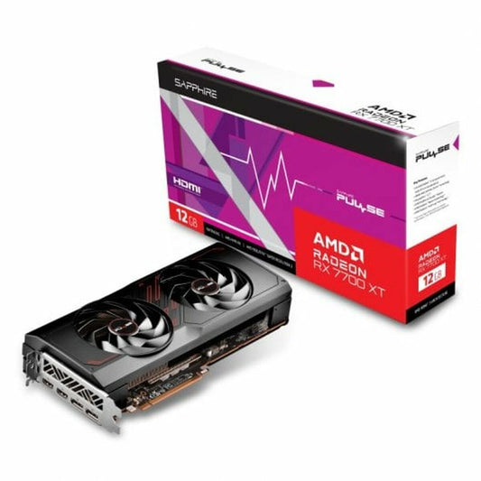 Graphics card Sapphire AMD RADEON RX 7700 XT 12 GB GDDR6, Sapphire, Computing, Components, graphics-card-sapphire-amd-radeon-rx-7700-xt-12-gb-ram-12-gb-gddr6, Brand_Sapphire, category-reference-2609, category-reference-2803, category-reference-2812, category-reference-t-19685, category-reference-t-19912, category-reference-t-21360, computers / components, Condition_NEW, Price_500 - 600, Teleworking, RiotNook