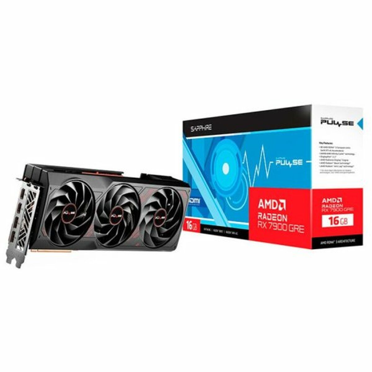 Graphics card Sapphire AMD Radeon Pulse RX 7900 GRE Gaming OC 16 GB GDDR6, Sapphire, Computing, Components, graphics-card-sapphire-amd-radeon-pulse-rx-7900-gre-gaming-oc-16-gb-gddr6, Brand_Sapphire, category-reference-2609, category-reference-2803, category-reference-2812, category-reference-t-19685, category-reference-t-19912, category-reference-t-21360, category-reference-t-25665, computers / components, Condition_NEW, Price_800 - 900, Teleworking, RiotNook