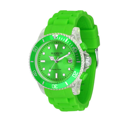 Ladies'Watch Madison U4399-10 (Ø 40 mm), Madison, Watches, Women, ladieswatch-madison-u4399-10-o-40-mm, : Quartz Movement, :Green, Brand_Madison, category-reference-2570, category-reference-2635, category-reference-2995, category-reference-t-19667, category-reference-t-19725, Condition_NEW, fashion, gifts for women, original gifts, Price_20 - 50, RiotNook