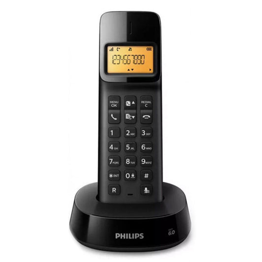 Wireless Phone Philips D1601B/01 1,6" 300 mAh GAP Black, Philips, Electronics, Landline telephones and accessories, wireless-phone-philips-d1601b-01-1-6-300-mah-gap-black, Brand_Philips, category-reference-2609, category-reference-2617, category-reference-2619, category-reference-t-18372, category-reference-t-19653, Condition_NEW, office, Price_20 - 50, telephones & tablets, Teleworking, RiotNook