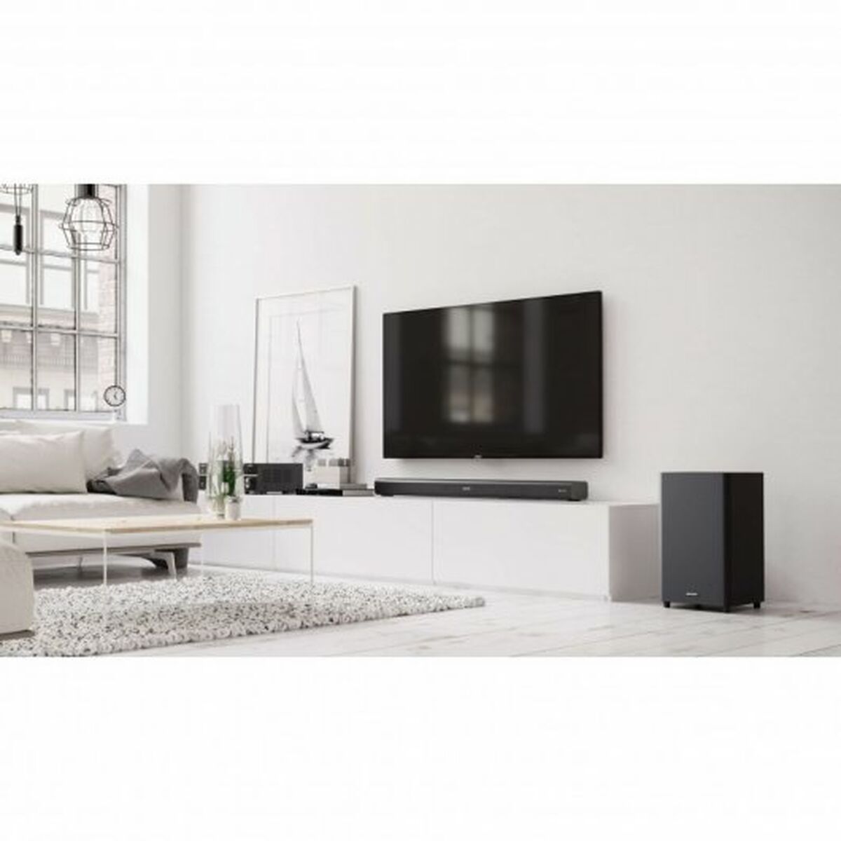 Soundbar Sharp HT-SBW460 Black metal 440 W, Sharp, Electronics, Audio and Hi-Fi equipment, soundbar-sharp-ht-sbw460-black-metal-440-w, Brand_Sharp, category-reference-2609, category-reference-2882, category-reference-2925, category-reference-t-19653, category-reference-t-7441, category-reference-t-7442, cinema and television, Condition_NEW, entertainment, music, Price_300 - 400, Teleworking, RiotNook