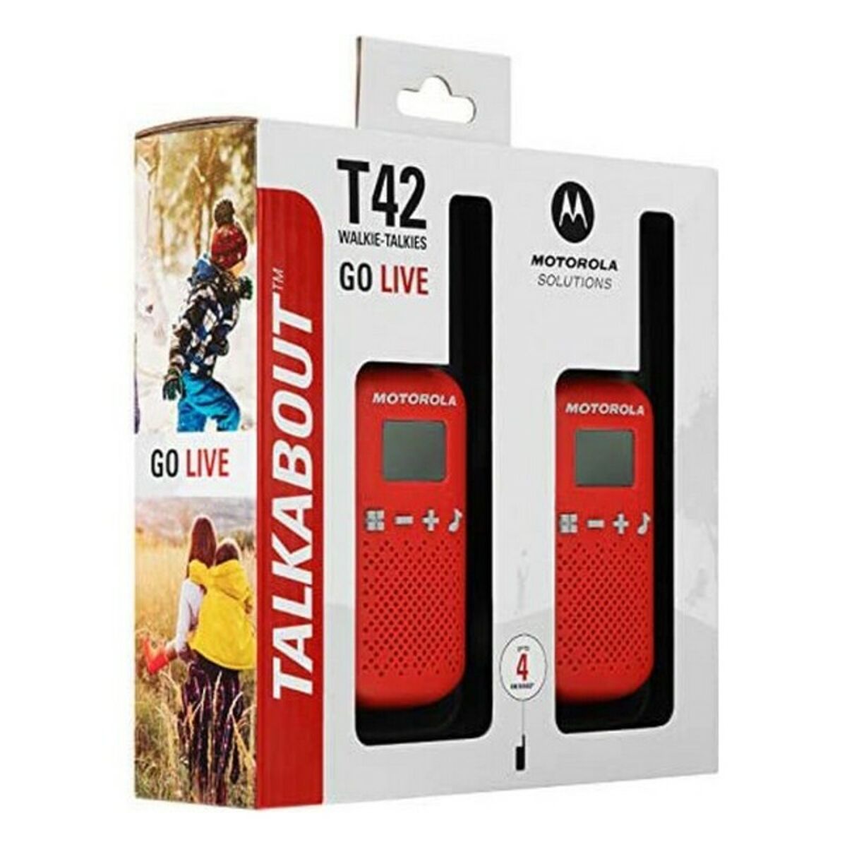 Walkie-Talkie Motorola T42 RED 1,3" LCD 4 km, Motorola, Electronics, Radio communication, walkie-talkie-motorola-t42-red-1-3-lcd-4-km, : Set of 2 Units, :Ultra HD, Brand_Motorola, category-reference-2609, category-reference-2617, category-reference-2940, category-reference-t-16442, category-reference-t-19653, Condition_NEW, entertainment, Price_20 - 50, RiotNook