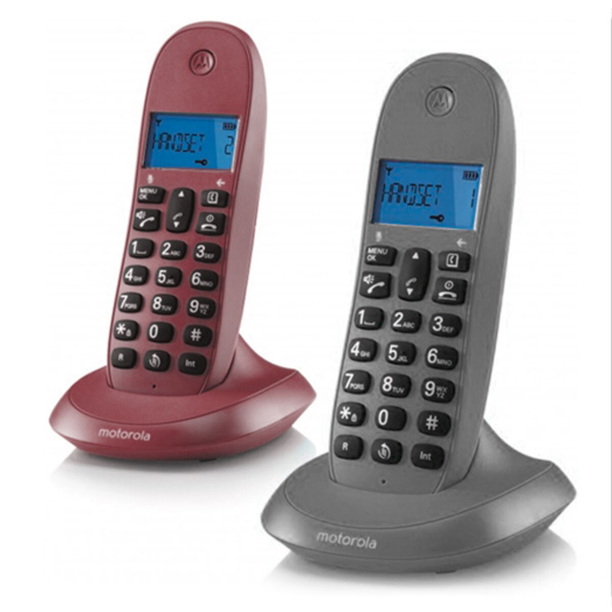 Wireless Phone Motorola C1002 (2 pcs), Motorola, Electronics, Landline telephones and accessories, wireless-phone-motorola-c1002-2-pcs, : Set of 2 Units, Brand_Motorola, category-reference-2609, category-reference-2617, category-reference-2619, category-reference-t-18372, category-reference-t-19653, Colour_Black, Colour_Gray/Pomegranate, Condition_NEW, office, Price_50 - 100, telephones & tablets, Teleworking, RiotNook