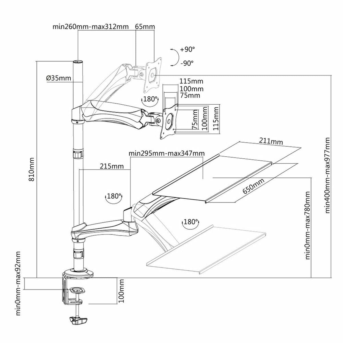 Screen Table Support Neomounts FPMA-D500KEYB, Neomounts, Computing, Accessories, screen-table-support-neomounts-fpma-d500keyb, Brand_Neomounts, category-reference-2609, category-reference-2803, category-reference-2828, category-reference-t-19685, category-reference-t-19908, category-reference-t-21349, Condition_NEW, furniture, networks/wiring, organisation, Price_200 - 300, Teleworking, RiotNook