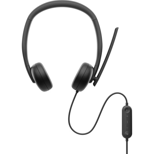 Headphones with Microphone Dell WH3024-DWW Black, Dell, Electronics, Mobile communication and accessories, headphones-with-microphone-dell-wh3024-dww-black, Brand_Dell, category-reference-2609, category-reference-2642, category-reference-2847, category-reference-t-19653, category-reference-t-21312, category-reference-t-25535, category-reference-t-4036, category-reference-t-4037, computers / peripherals, Condition_NEW, entertainment, music, office, Price_50 - 100, telephones & tablets, Teleworking, RiotNook