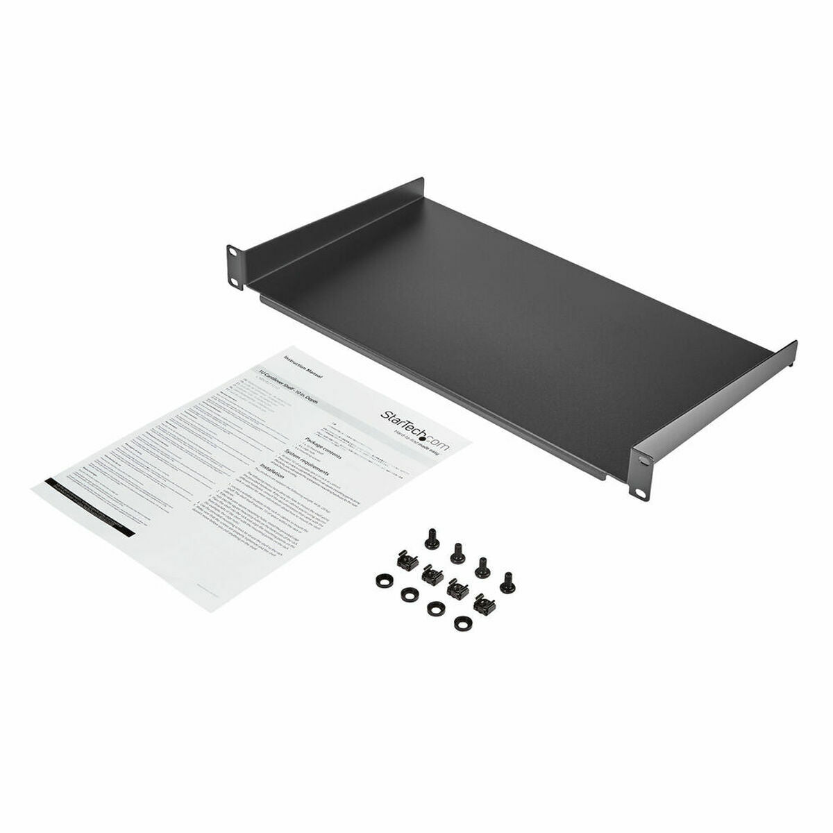 Fixed Tray for Rack Cabinet Startech CABSHELF1U10, Startech, Computing, Accessories, fixed-tray-for-rack-cabinet-startech-cabshelf1u10-1, Brand_Startech, category-reference-2609, category-reference-2803, category-reference-2828, Condition_NEW, furniture, networks/wiring, organisation, Price_50 - 100, Teleworking, RiotNook