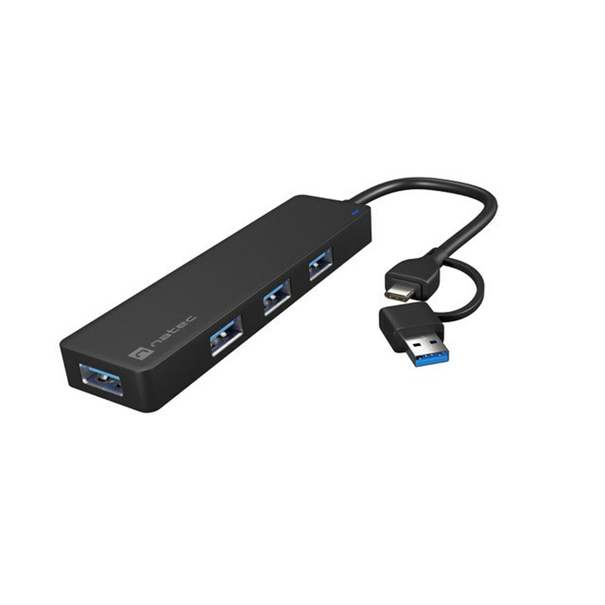 USB Hub Natec NHU-2023 Black, Natec, Computing, Network devices, usb-hub-natec-nhu-2023-black, Brand_Natec, category-reference-2609, category-reference-2803, category-reference-2829, category-reference-t-19685, category-reference-t-19914, Condition_NEW, networks/wiring, Price_20 - 50, Teleworking, RiotNook