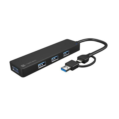 USB Hub Natec NHU-2023 Black, Natec, Computing, Network devices, usb-hub-natec-nhu-2023-black, Brand_Natec, category-reference-2609, category-reference-2803, category-reference-2829, category-reference-t-19685, category-reference-t-19914, Condition_NEW, networks/wiring, Price_20 - 50, Teleworking, RiotNook