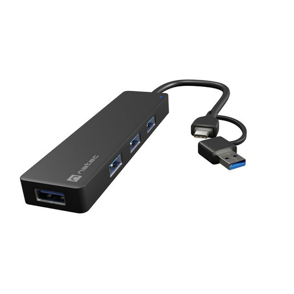 USB Hub Natec NHU-2023 Black, Natec, Computing, Network devices, usb-hub-natec-nhu-2023-black, Brand_Natec, category-reference-2609, category-reference-2803, category-reference-2829, category-reference-t-19685, category-reference-t-19914, Condition_NEW, networks/wiring, Price_20 - 50, Teleworking, RiotNook