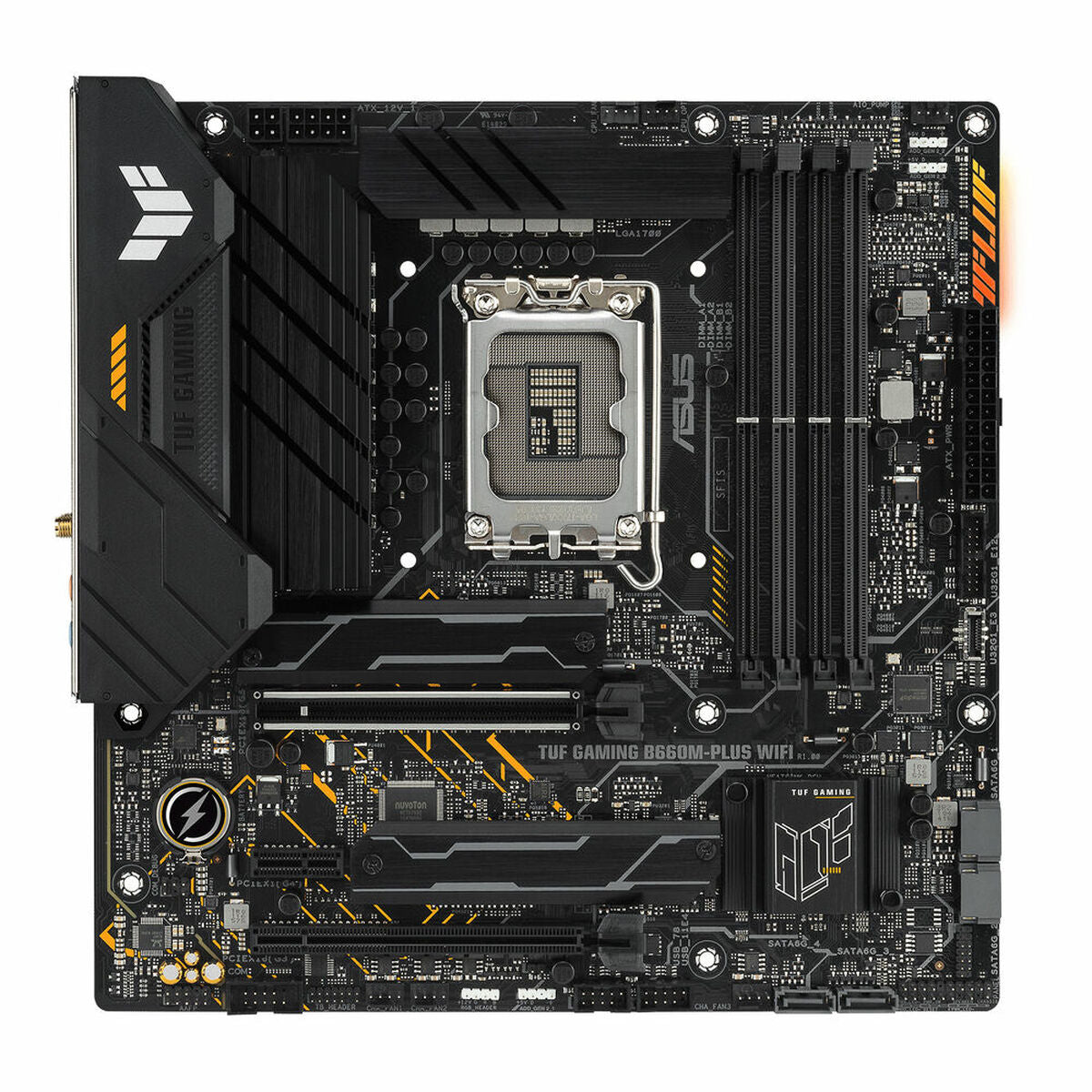 Motherboard Asus TUF GAMING B660M-PLUS WIFI LGA 1700, Asus, Computing, Components, motherboard-asus-tuf-gaming-b660m-plus-wifi-lga-1700, Brand_Asus, category-reference-2609, category-reference-2803, category-reference-2804, category-reference-t-19685, category-reference-t-19912, category-reference-t-21360, category-reference-t-25660, computers / components, Condition_NEW, Price_100 - 200, Teleworking, RiotNook