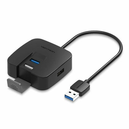 USB Hub Vention CHABF Black, Vention, Computing, Accessories, usb-hub-vention-chabf-black, Brand_Vention, category-reference-2609, category-reference-2803, category-reference-2829, category-reference-t-19685, category-reference-t-19908, category-reference-t-21352, Condition_NEW, networks/wiring, Price_20 - 50, Teleworking, RiotNook