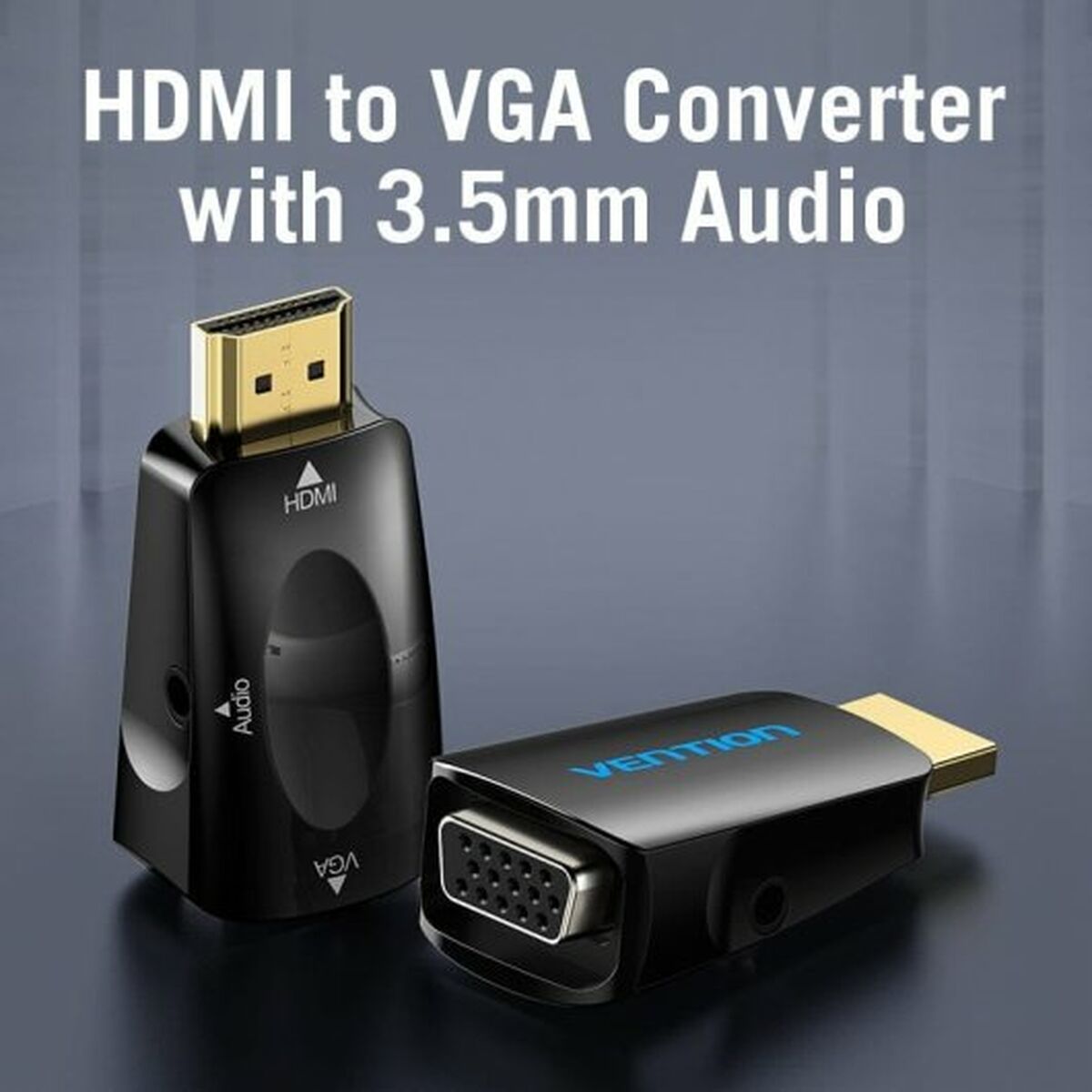 HDMI to VGA Adapter Vention AIDB0, Vention, Electronics, Photography and video cameras, hdmi-to-vga-adapter-vention-aidb0, Brand_Vention, category-reference-2609, category-reference-2932, category-reference-2936, category-reference-t-19653, category-reference-t-8122, category-reference-t-8123, category-reference-t-8155, category-reference-t-8156, Condition_NEW, ferretería, fotografía, Price_20 - 50, travel, RiotNook