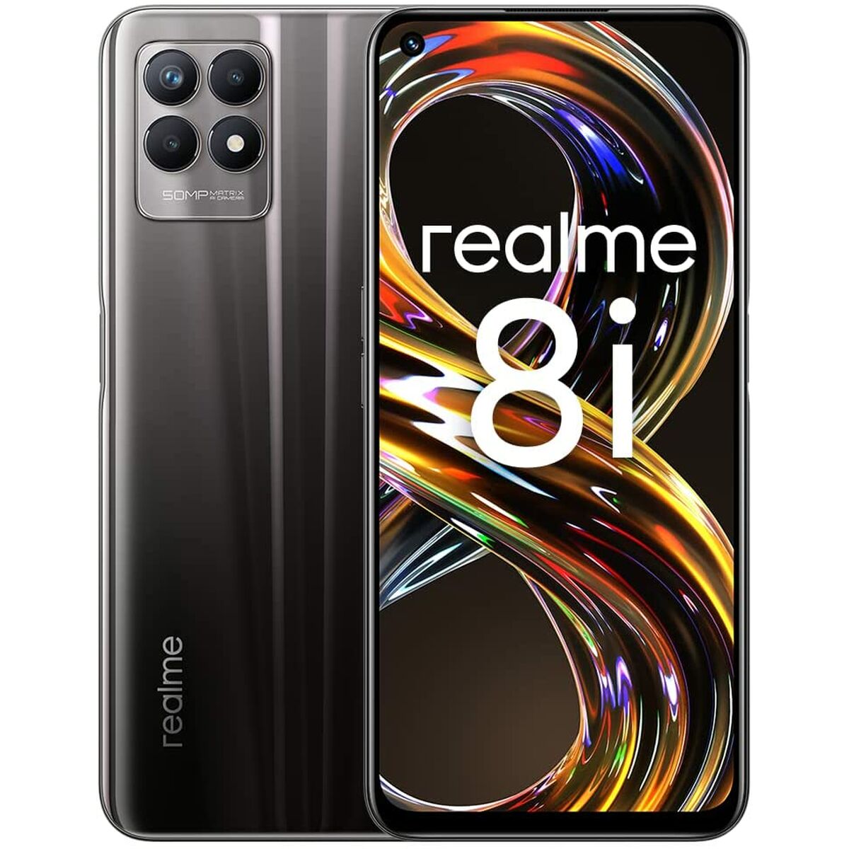 Smartphone Realme 8i 6,6" Black 128 GB 4 GB RAM, Realme, Electronics, Mobile phones, smartphone-realme-8i-6-6-black-128-gb-4-gb-ram, Brand_Realme, category-reference-2609, category-reference-2617, category-reference-2618, category-reference-t-19653, category-reference-t-19894, Condition_NEW, office, Price_200 - 300, telephones & tablets, Teleworking, wifi y bluetooth, RiotNook