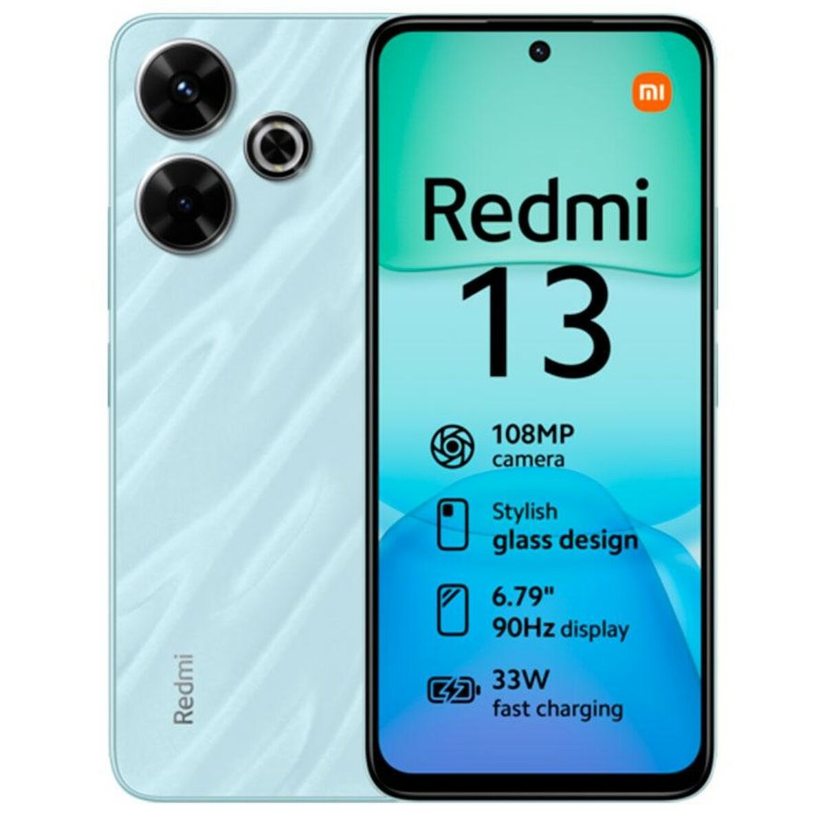 Smartphone Xiaomi REDMI 13 6,79" Blue 6 GB RAM 128 GB, Xiaomi, Electronics, Mobile phones, smartphone-xiaomi-redmi-13-6-79-blue-6-gb-ram-128-gb, Brand_Xiaomi, category-reference-2609, category-reference-2617, category-reference-2618, category-reference-t-19653, category-reference-t-19894, category-reference-t-21319, Condition_NEW, office, Price_100 - 200, telephones & tablets, Teleworking, wifi y bluetooth, RiotNook