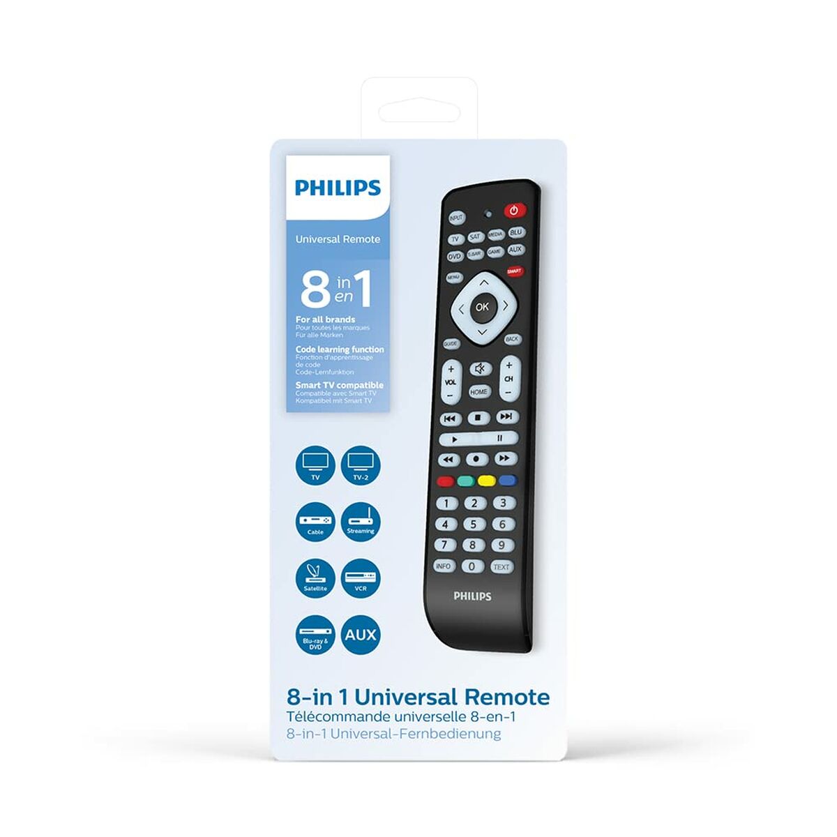 Remote control Philips SRP2018/10, Philips, Electronics, TV, Video and home cinema, remote-control-philips-srp2018-10, Brand_Philips, category-reference-2609, category-reference-2642, category-reference-2852, category-reference-t-18805, category-reference-t-19653, category-reference-t-19921, category-reference-t-21391, cinema and television, computers / peripherals, Condition_NEW, entertainment, office, Price_20 - 50, RiotNook