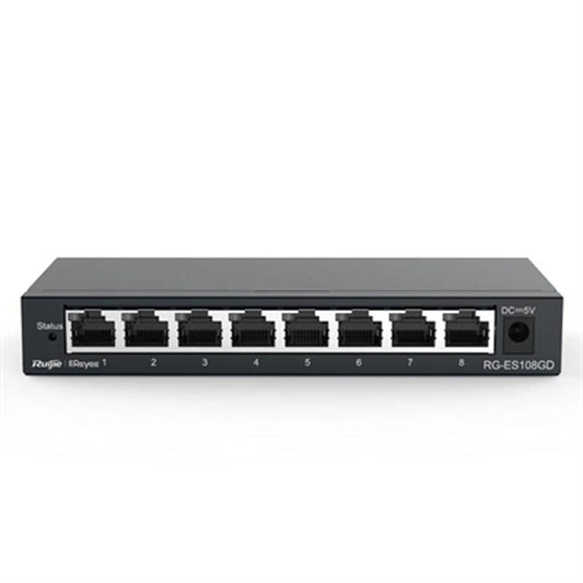 Switch Ruijie RG-ES108GD, Ruijie, Computing, Network devices, switch-ruijie-rg-es108gd, Brand_Ruijie, category-reference-2609, category-reference-2803, category-reference-2827, category-reference-t-19685, category-reference-t-19914, category-reference-t-21367, Condition_NEW, networks/wiring, Price_20 - 50, Teleworking, RiotNook