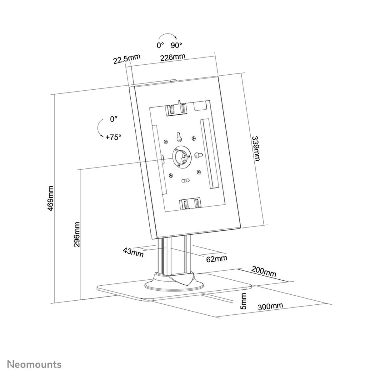 Tablet Neomounts DS15-650WH1 11" White, Neomounts, Computing, tablet-neomounts-ds15-650wh1-11-white, :White, Brand_Neomounts, category-reference-2609, category-reference-2617, category-reference-2626, category-reference-t-19685, category-reference-t-19906, Condition_NEW, Price_100 - 200, telephones & tablets, Teleworking, RiotNook