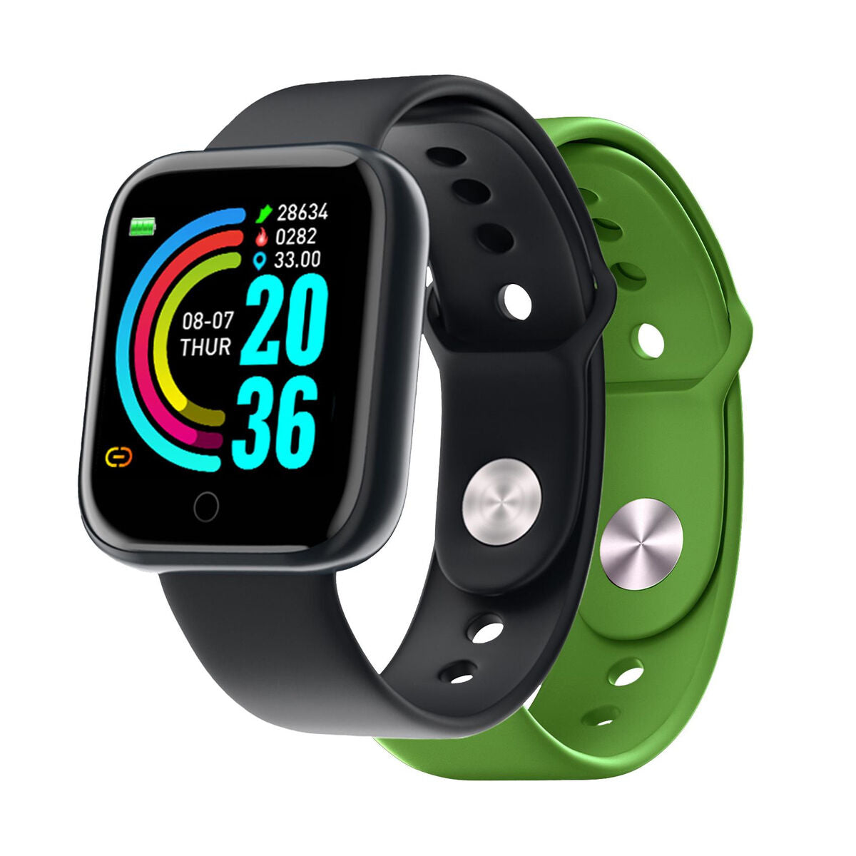 Smartwatch Celly Green, Celly, Electronics, smartwatch-celly-green, Brand_Celly, category-reference-2609, category-reference-2617, category-reference-2634, category-reference-t-19653, category-reference-t-4082, Condition_NEW, original gifts, Price_20 - 50, telephones & tablets, Teleworking, wifi y bluetooth, RiotNook