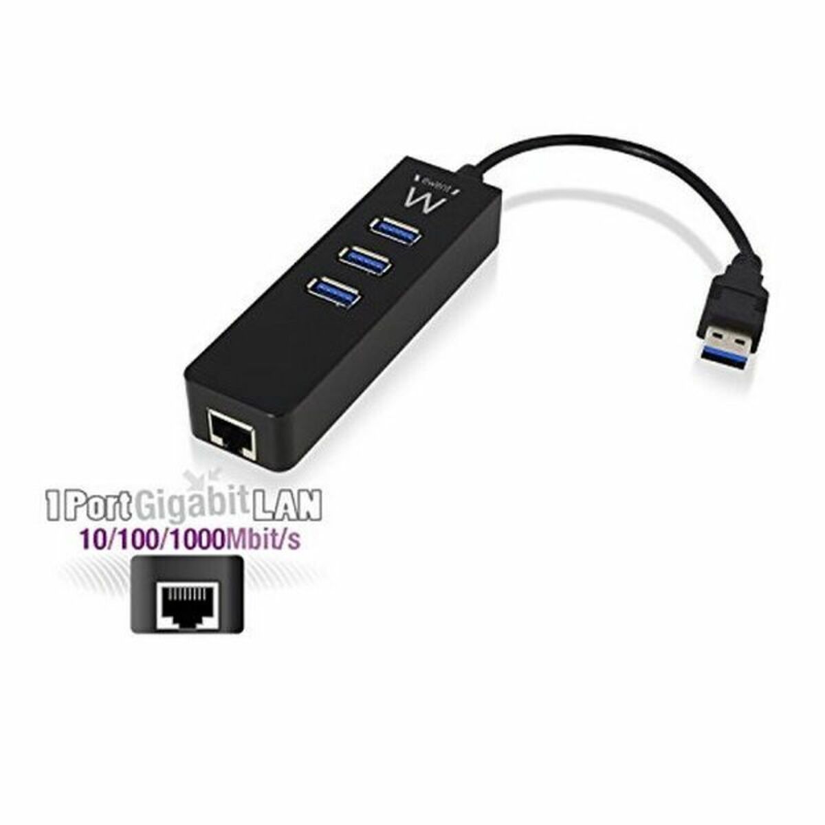 USB Hub Ewent AAOAUS0127 3 x USB 3.1 RJ45 Plug and Play, Ewent, Computing, Accessories, usb-hub-ewent-aaoaus0127-3-x-usb-3-1-rj45-plug-and-play, Brand_Ewent, category-reference-2609, category-reference-2803, category-reference-2829, category-reference-t-19685, category-reference-t-19908, computers / components, Condition_NEW, networks/wiring, Price_20 - 50, Teleworking, RiotNook