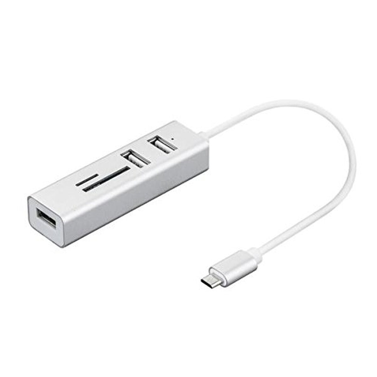 USB Hub Nilox NX090301141 White Silver, Nilox, Computing, Network devices, usb-hub-nilox-nx090301141-white-silver, Brand_Nilox, category-reference-2609, category-reference-2803, category-reference-2829, category-reference-t-19685, category-reference-t-19914, Condition_NEW, networks/wiring, Price_20 - 50, Teleworking, RiotNook