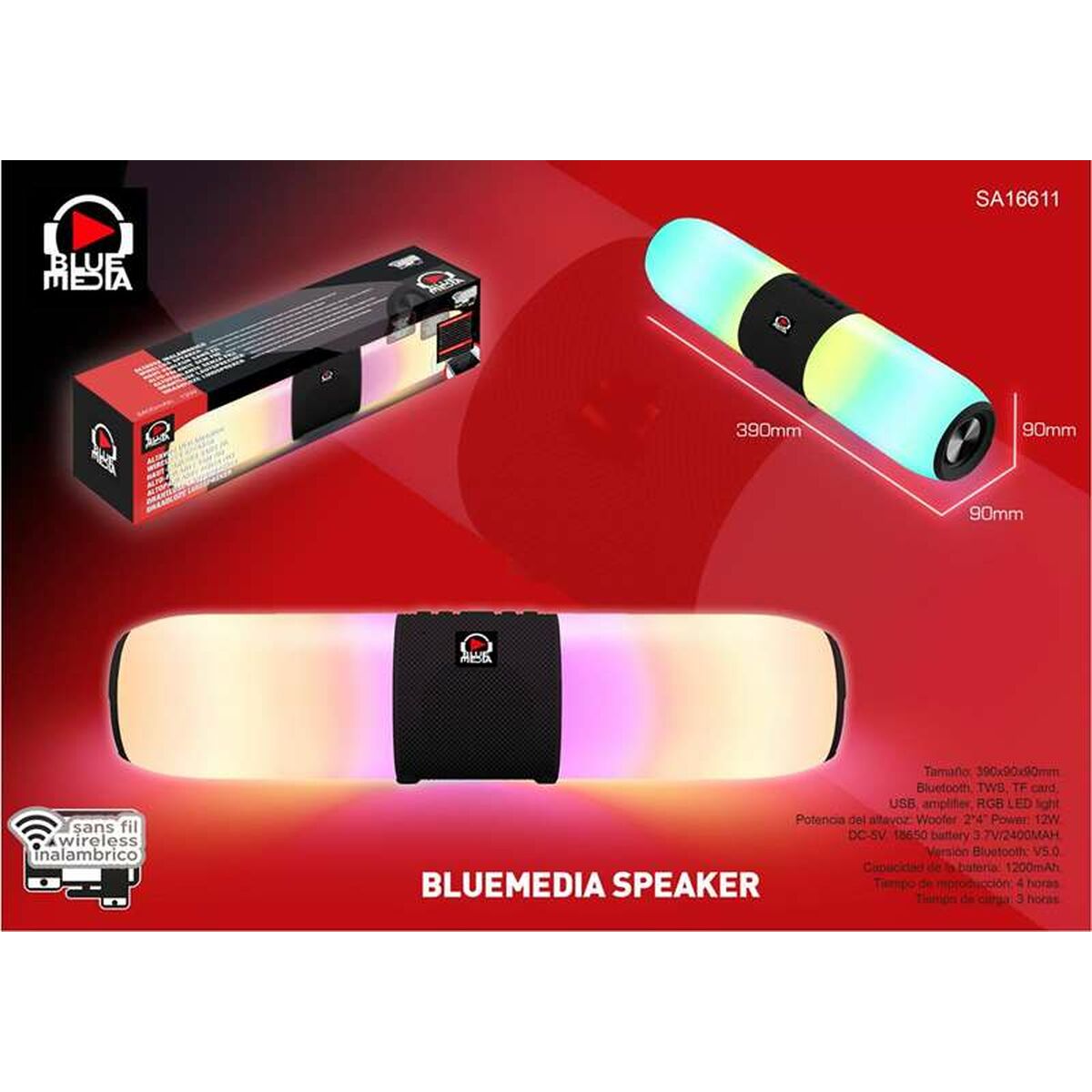 Bluetooth Speakers Reig 20 W 38 x 8 x 8 cm USB, Reig, Electronics, Mobile communication and accessories, bluetooth-speakers-reig-20-w-38-x-8-x-8-cm-usb, Brand_Reig, category-reference-2609, category-reference-2882, category-reference-2923, category-reference-t-19653, category-reference-t-21311, category-reference-t-4036, category-reference-t-4037, Condition_NEW, entertainment, music, Price_50 - 100, telephones & tablets, wifi y bluetooth, RiotNook