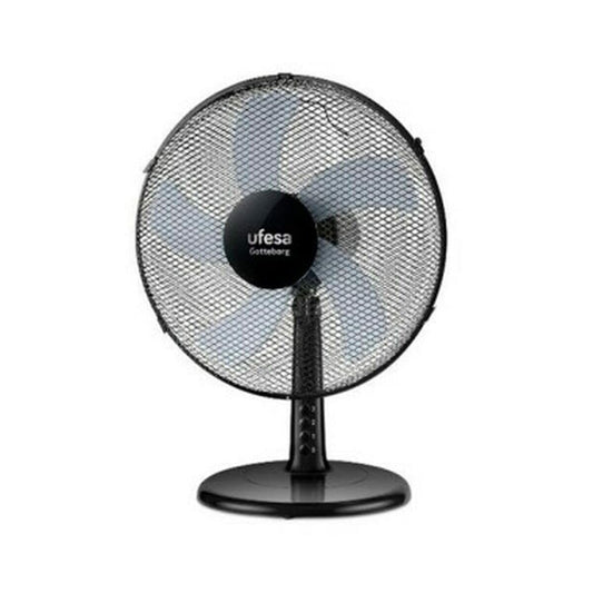 Table Fan UFESA Goteborg Black 45 W, UFESA, Home and cooking, Portable air conditioning, table-fan-ufesa-goteborg-black-45-w, Brand_UFESA, category-reference-2399, category-reference-2450, category-reference-2451, category-reference-t-19656, category-reference-t-21087, category-reference-t-25217, category-reference-t-29129, Condition_NEW, ferretería, Price_20 - 50, summer, RiotNook