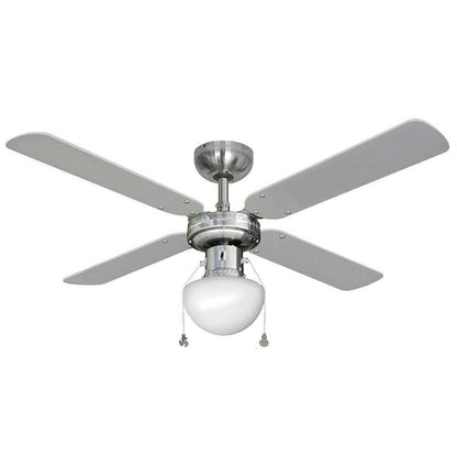 Ceiling Fan with Light EDM 33801 Caribe Silver 50 W, EDM, Lighting, Indoor lighting, ceiling-fan-with-light-edm-33801-caribe-silver-50-w, Brand_EDM, category-reference-2399, category-reference-2450, category-reference-2451, category-reference-t-10333, category-reference-t-10347, category-reference-t-19656, category-reference-t-19657, category-reference-t-21087, category-reference-t-25217, Condition_NEW, ferretería, Price_50 - 100, summer, RiotNook