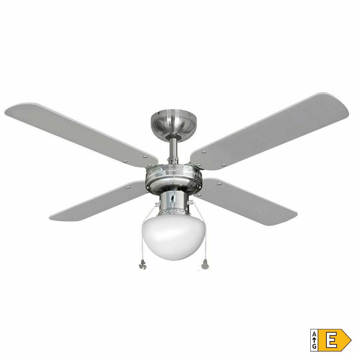 Ceiling Fan with Light EDM 33801 Caribe Silver 50 W, EDM, Lighting, Indoor lighting, ceiling-fan-with-light-edm-33801-caribe-silver-50-w, Brand_EDM, category-reference-2399, category-reference-2450, category-reference-2451, category-reference-t-10333, category-reference-t-10347, category-reference-t-19656, category-reference-t-19657, category-reference-t-21087, category-reference-t-25217, Condition_NEW, ferretería, Price_50 - 100, summer, RiotNook