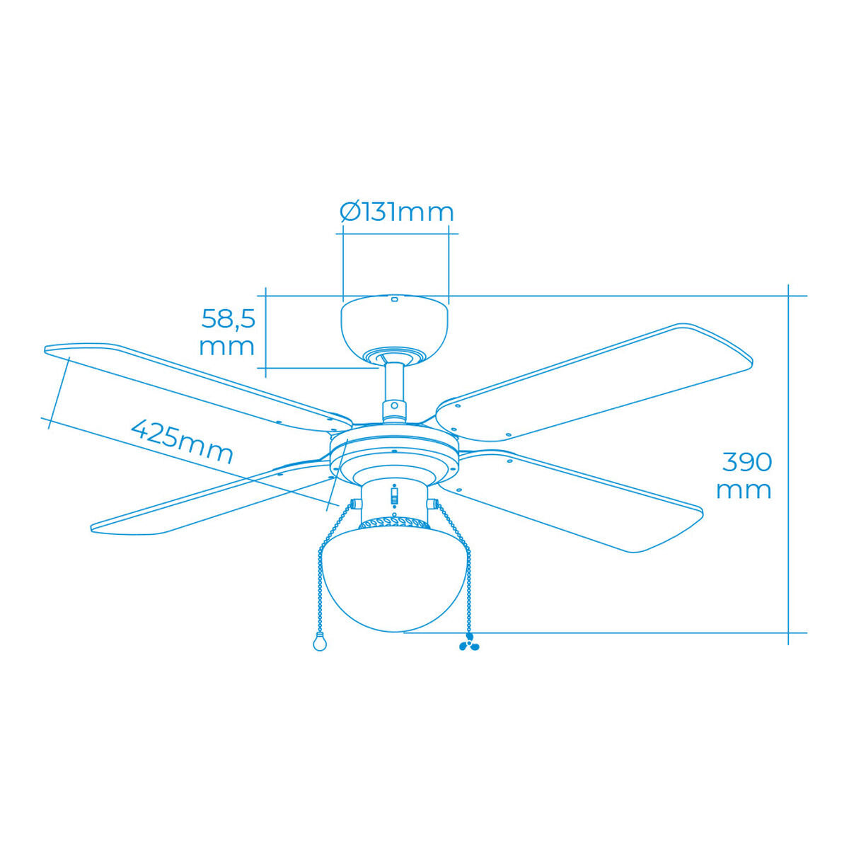 Ceiling Fan with Light EDM 33801 Caribe Silver 50 W, EDM, Lighting, Indoor lighting, ceiling-fan-with-light-edm-33801-caribe-silver-50-w, Brand_EDM, category-reference-2399, category-reference-2450, category-reference-2451, category-reference-t-10333, category-reference-t-10347, category-reference-t-19656, category-reference-t-19657, category-reference-t-21087, category-reference-t-25217, Condition_NEW, ferretería, Price_50 - 100, summer, RiotNook