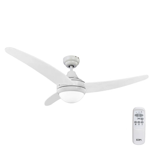 Ceiling Fan with Light EDM 33803 Egeo White 60 W, EDM, Lighting, Indoor lighting, ceiling-fan-with-light-edm-33803-egeo-white-60-w, Brand_EDM, category-reference-2399, category-reference-2450, category-reference-2451, category-reference-t-10333, category-reference-t-10347, category-reference-t-19657, Condition_NEW, led / lighting, Price_100 - 200, small electric appliances, summer, RiotNook
