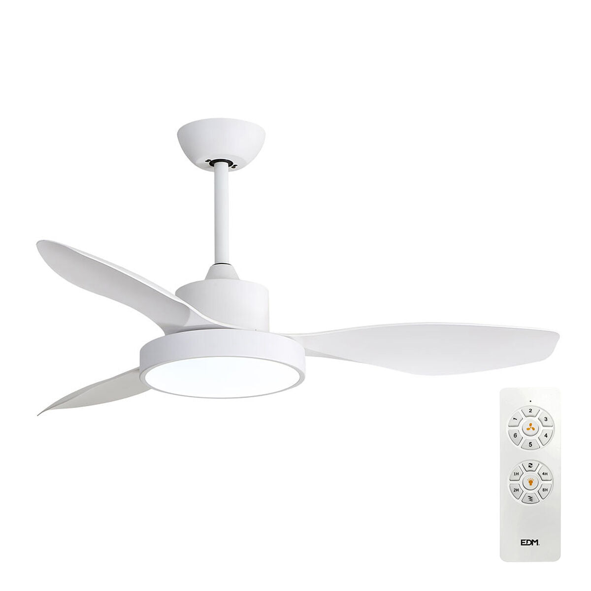 Ceiling Fan with Light EDM 33817 Arctic White 24 W 38 W 2160 Lm, EDM, Lighting, Indoor lighting, ceiling-fan-with-light-edm-33817-arctic-white-24-w-38-w-2160-lm, Brand_EDM, category-reference-2399, category-reference-2450, category-reference-2451, category-reference-t-10333, category-reference-t-10347, category-reference-t-19657, Condition_NEW, led / lighting, Price_200 - 300, small electric appliances, summer, RiotNook