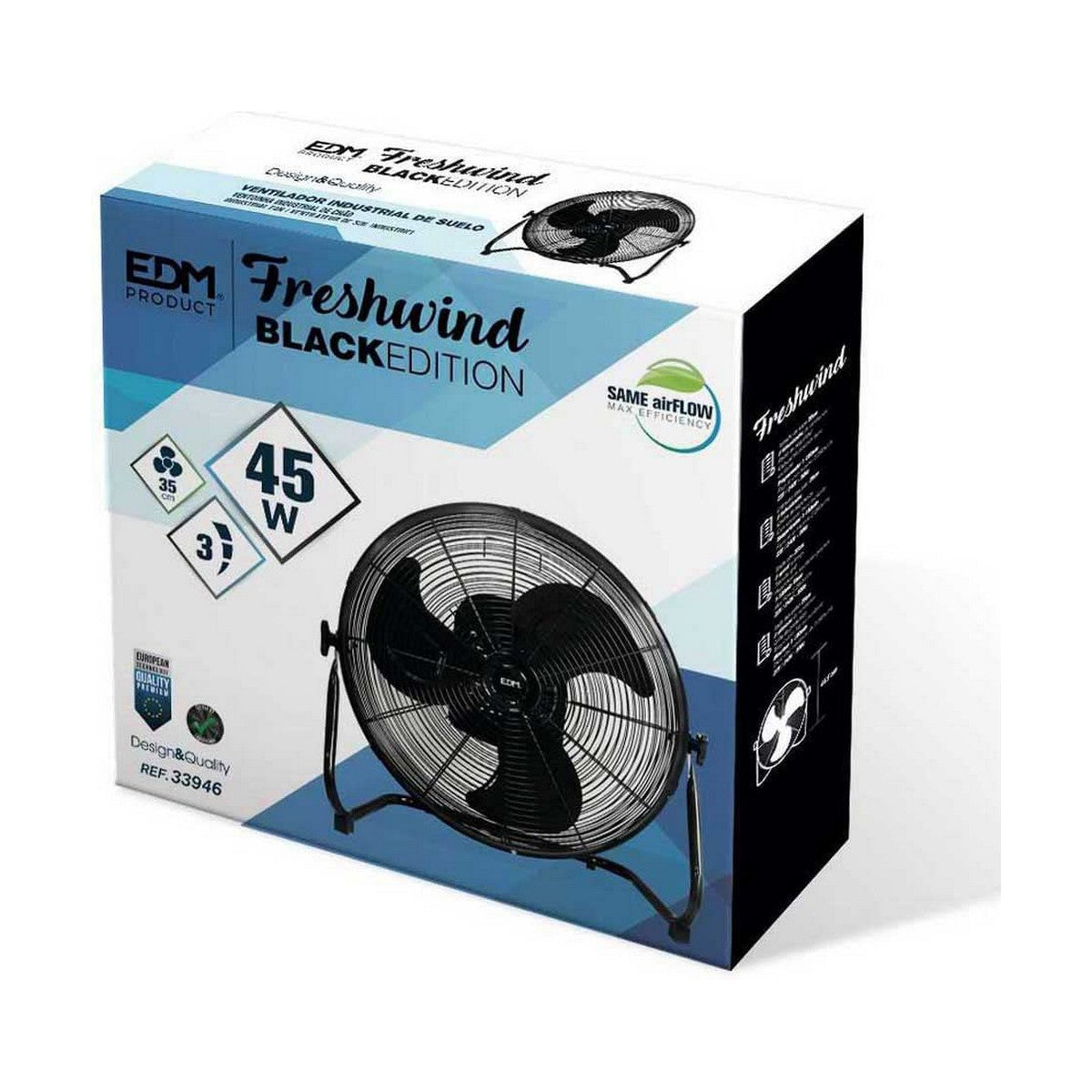 Floor Fan EDM Freshwind industrial Oscillation Black 45 W Ø 35 x 44 cm, EDM, Home and cooking, Portable air conditioning, floor-fan-edm-freshwind-industrial-oscillation-black-45-w-o-35-x-44-cm, Brand_EDM, category-reference-2399, category-reference-2450, category-reference-2451, category-reference-t-19656, category-reference-t-21087, category-reference-t-25217, Condition_NEW, ferretería, Price_50 - 100, summer, RiotNook