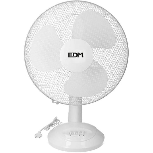 Table Fan EDM Ø 40 x 61 cm White 45 W, EDM, Home and cooking, Portable air conditioning, table-fan-edm-o-40-x-61-cm-white-45-w, Brand_EDM, category-reference-2399, category-reference-2450, category-reference-2451, category-reference-t-19656, category-reference-t-21087, category-reference-t-25217, Condition_NEW, ferretería, Price_20 - 50, summer, RiotNook