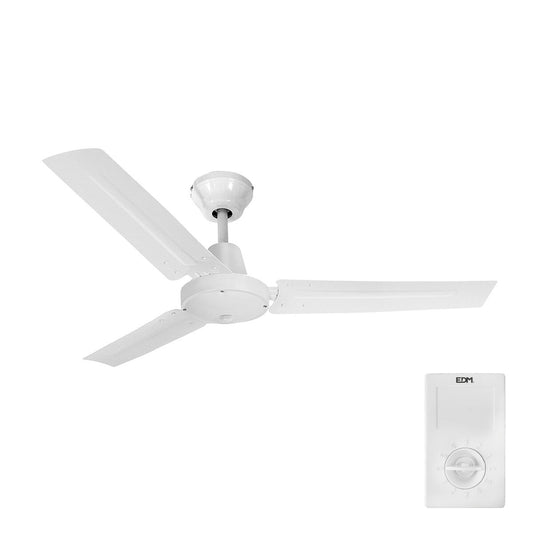 Ceiling Fan EDM 33981 White 60 W Ø 140 cm industrial, EDM, Home and cooking, Portable air conditioning, ceiling-fan-edm-33981-white-60-w-o-140-cm-industrial, Brand_EDM, category-reference-2399, category-reference-2450, category-reference-2451, category-reference-t-19656, category-reference-t-21087, category-reference-t-25217, Condition_NEW, ferretería, Price_100 - 200, summer, RiotNook