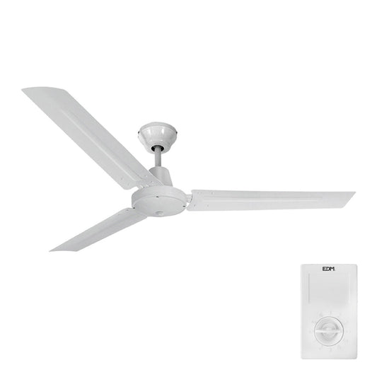 Ceiling Fan EDM 33982 White 60 W Ø 120 cm Mini industrial, EDM, Home and cooking, Portable air conditioning, ceiling-fan-edm-33982-white-60-w-o-120-cm-mini-industrial, Brand_EDM, category-reference-2399, category-reference-2450, category-reference-2451, category-reference-t-19656, category-reference-t-21087, category-reference-t-25217, Condition_NEW, ferretería, Price_50 - 100, summer, RiotNook