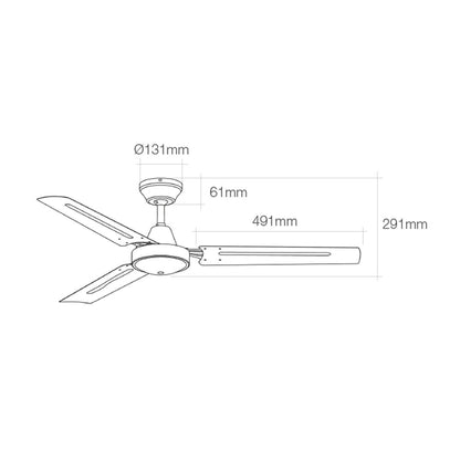 Ceiling Fan EDM 33982 White 60 W Ø 120 cm Mini industrial, EDM, Home and cooking, Portable air conditioning, ceiling-fan-edm-33982-white-60-w-o-120-cm-mini-industrial, Brand_EDM, category-reference-2399, category-reference-2450, category-reference-2451, category-reference-t-19656, category-reference-t-21087, category-reference-t-25217, Condition_NEW, ferretería, Price_50 - 100, summer, RiotNook