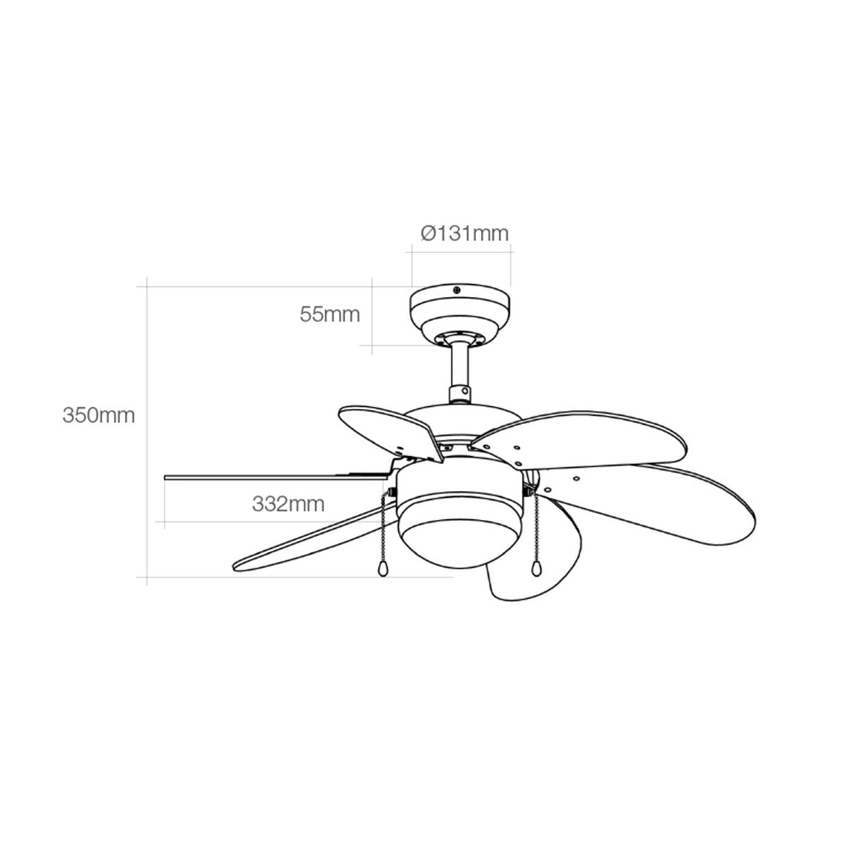 Ceiling Fan with Light EDM 33985 Aral White 50 W, EDM, Lighting, Indoor lighting, ceiling-fan-with-light-edm-33985-aral-white-50-w, Brand_EDM, category-reference-2399, category-reference-2450, category-reference-2451, category-reference-t-10333, category-reference-t-10347, category-reference-t-19657, Condition_NEW, led / lighting, Price_100 - 200, small electric appliances, summer, RiotNook