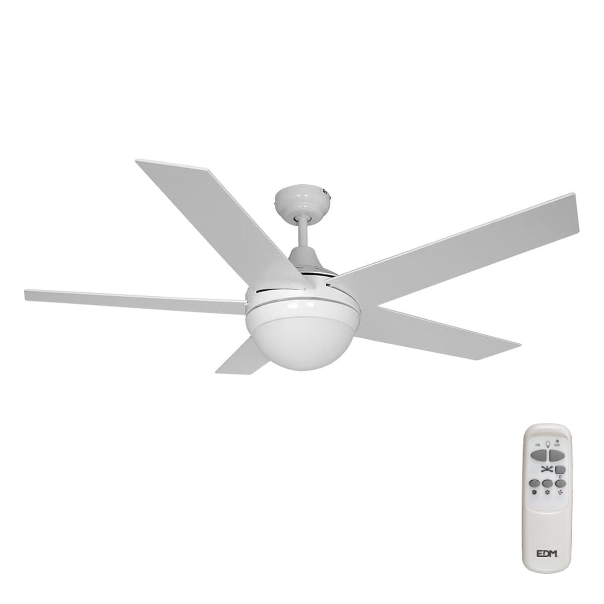 Ceiling Fan with Light EDM 33988 Adriatico White 60 W, EDM, Lighting, Indoor lighting, ceiling-fan-with-light-edm-33988-adriatico-white-60-w, Brand_EDM, category-reference-2399, category-reference-2450, category-reference-2451, category-reference-t-10333, category-reference-t-10347, category-reference-t-19657, Condition_NEW, led / lighting, Price_200 - 300, small electric appliances, summer, RiotNook