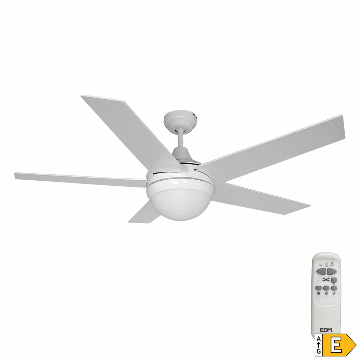 Ceiling Fan with Light EDM 33988 Adriatico White 60 W, EDM, Lighting, Indoor lighting, ceiling-fan-with-light-edm-33988-adriatico-white-60-w, Brand_EDM, category-reference-2399, category-reference-2450, category-reference-2451, category-reference-t-10333, category-reference-t-10347, category-reference-t-19657, Condition_NEW, led / lighting, Price_200 - 300, small electric appliances, summer, RiotNook