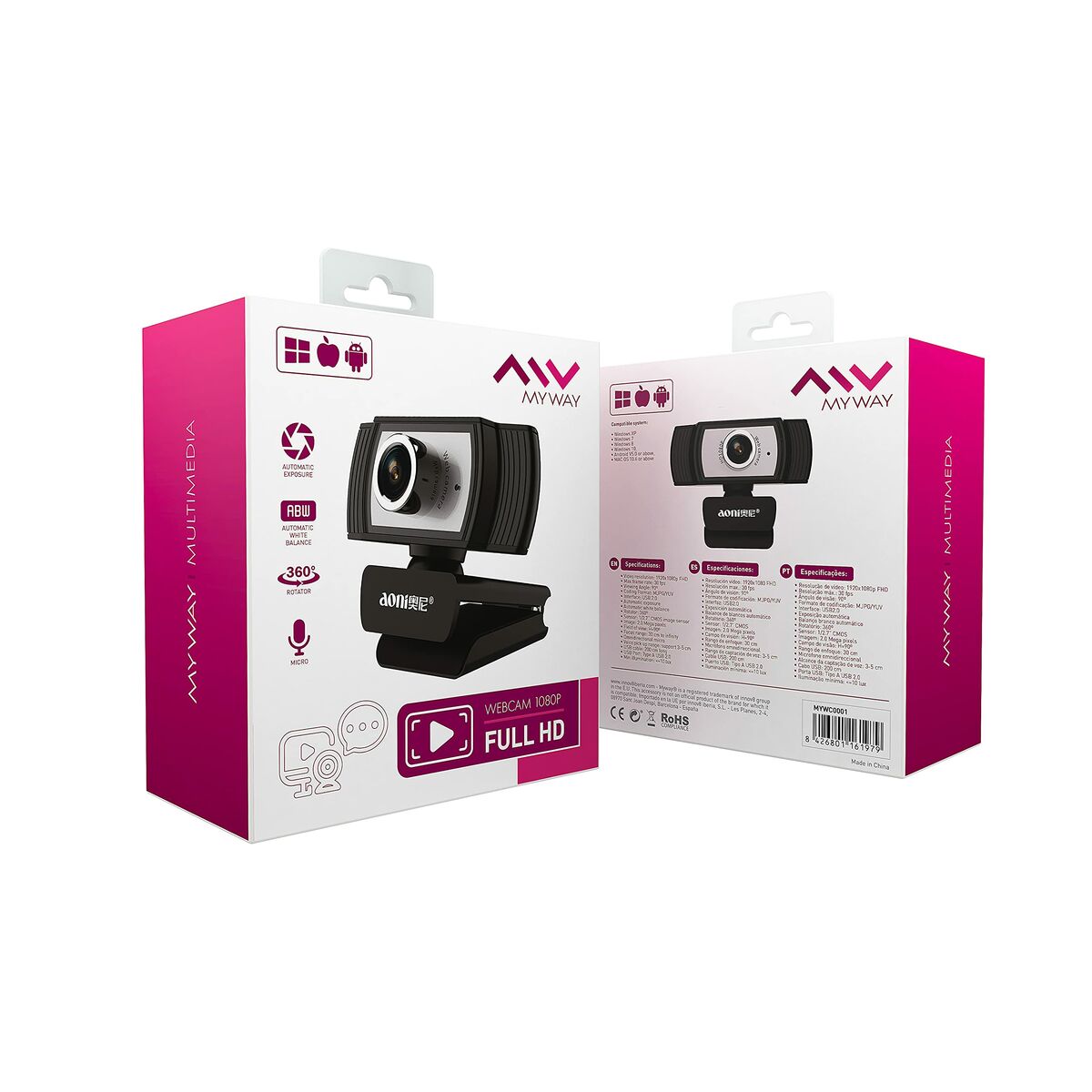 Webcam Myway A229, Myway, Computing, Accessories, webcam-myway-a229, :Webcam, Brand_Myway, category-reference-2609, category-reference-2642, category-reference-2844, category-reference-t-19685, category-reference-t-19908, category-reference-t-21340, computers / peripherals, Condition_NEW, office, Price_50 - 100, RiotNook