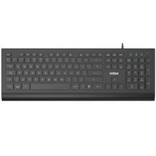 Keyboard Nilox NXKBE000014 Black Spanish Qwerty, Nilox, Computing, Accessories, keyboard-nilox-nxkbe000014-black-spanish-qwerty, :QWERTY, :Spanish, Brand_Nilox, category-reference-2609, category-reference-2642, category-reference-2646, category-reference-t-19685, category-reference-t-19908, category-reference-t-21353, category-reference-t-25628, computers / peripherals, Condition_NEW, office, Price_20 - 50, Teleworking, RiotNook