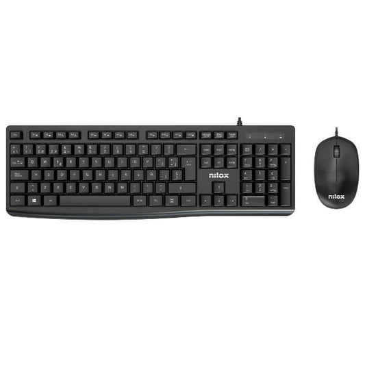 Keyboard and Mouse Nilox NXKME0012 Black Spanish Qwerty, Nilox, Computing, Accessories, keyboard-and-mouse-nilox-nxkme0012-black-spanish-qwerty, :QWERTY, :Spanish, Brand_Nilox, category-reference-2609, category-reference-2642, category-reference-2646, category-reference-t-19685, category-reference-t-19908, category-reference-t-21353, category-reference-t-25625, computers / peripherals, Condition_NEW, office, Price_20 - 50, Teleworking, RiotNook