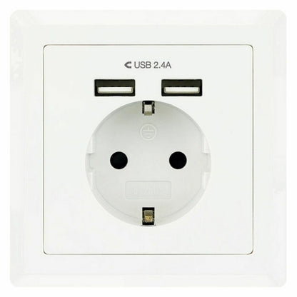Wall Plug with 2 USB Ports TooQ 10.35.0010 5V/2.4A White 2,4 A, TooQ, DIY and tools, Electrical wiring, wall-plug-with-2-usb-ports-tooq-10-35-0010-5v-2-4a-white-2-4-a, Brand_TooQ, category-reference-2399, category-reference-2468, category-reference-2609, category-reference-2803, category-reference-2821, category-reference-t-10516, category-reference-t-10569, category-reference-t-10572, category-reference-t-19651, Condition_NEW, ferretería, Price_20 - 50, RiotNook