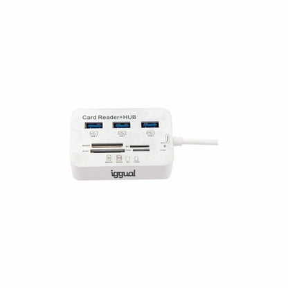 USB Hub iggual IGG316733 USB 3.0 Lector de tarjetas White, iggual, Computing, Accessories, usb-hub-iggual-igg316733-usb-3-0-lector-de-tarjetas-white, Brand_iggual, category-reference-2609, category-reference-2803, category-reference-2829, category-reference-t-19685, category-reference-t-19908, Condition_NEW, networks/wiring, Price_20 - 50, Teleworking, RiotNook