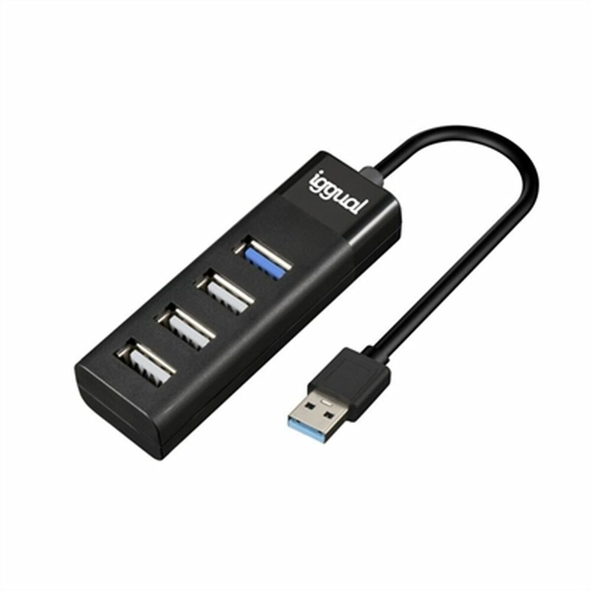 4-Port USB Hub iggual IGG317686 Black, iggual, Computing, Accessories, 4-port-usb-hub-iggual-igg317686-black, Brand_iggual, category-reference-2609, category-reference-2803, category-reference-2829, category-reference-t-19685, category-reference-t-19908, Condition_NEW, ferretería, networks/wiring, Price_20 - 50, RiotNook