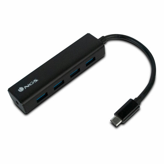 4-Port USB Hub NGS NGS-HUB-0054 Black 5 Gbps, NGS, Computing, Accessories, 4-port-usb-hub-ngs-ngs-hub-0054-black-5-gbps, Brand_NGS, category-reference-2609, category-reference-2803, category-reference-2829, category-reference-t-19685, category-reference-t-19908, Condition_NEW, ferretería, networks/wiring, Price_20 - 50, RiotNook