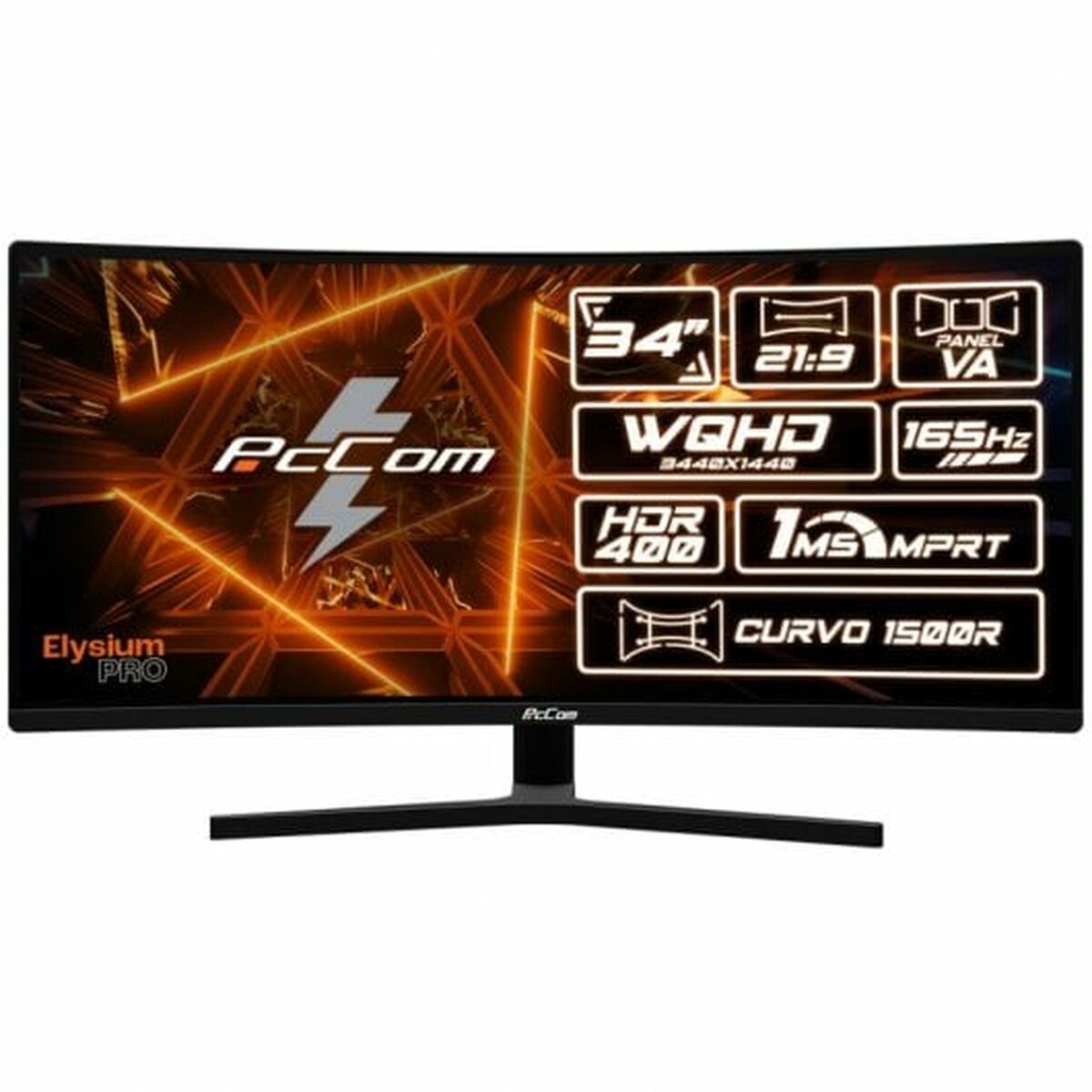 Monitor PcCom Elysium Pro 34" 165 Hz, PcCom, Computing, monitor-pccom-elysium-pro-34-165-hz, Brand_PcCom, category-reference-2609, category-reference-2642, category-reference-2644, category-reference-t-19685, computers / peripherals, Condition_NEW, office, Price_+ 1000, Teleworking, RiotNook