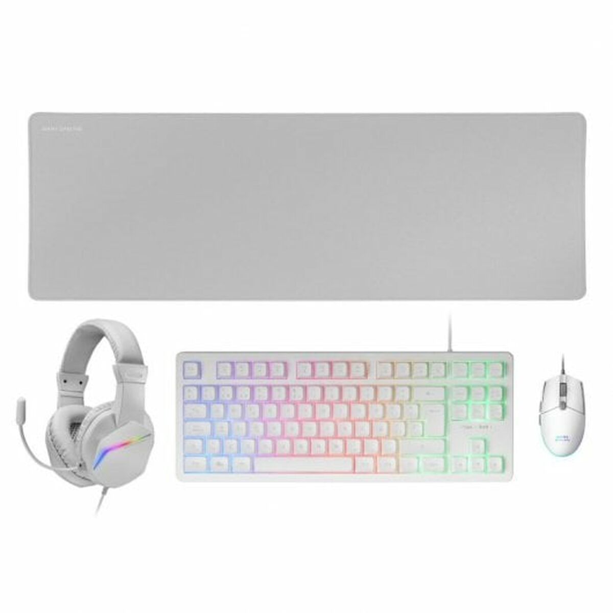 Keyboard and Mouse Mars Gaming MCPRGB3WES White QWERTY, Mars Gaming, Computing, Accessories, keyboard-and-mouse-mars-gaming-mcprgb3wes-white-qwerty, Brand_Mars Gaming, category-reference-2609, category-reference-2642, category-reference-2646, category-reference-t-19685, category-reference-t-19908, category-reference-t-21353, category-reference-t-25628, computers / peripherals, Condition_NEW, office, Price_50 - 100, Teleworking, RiotNook